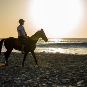 Horse Riding Black Sand at Sunrise Lembeng